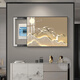 Yaoshijia painting has a back mountain electric meter box decoration painting blocking light luxury landscape distribution box hanging painting cream wind gate box mural T9196 45*35cm (blocking 35*25) right push and pull black frame