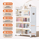 Xingdu Steel Bookcase Dustproof Bookshelf Home Living Room Storage Cabinet Display Cabinet Iron Art Storage Rack Three Doors 70*35