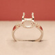 Fat Donglai's same style ring setting 18k gold empty setting 8 mm 2 carat diamond ring setting for women round pointed bottom diamond 9 half wall Jiangshan (8mm/2 carat) M6 opening adjustable