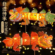 Duochuan intangible cultural heritage dragon dance lantern Year of the Dragon lantern Spring Festival decoration children's handmade diy material package fish lantern New Year photo props hard cardboard blue dragon