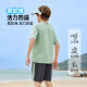 Pregunte Junior Children's Day Sports Sports Sports 25 Summer Thin Boy Short Manga Shortas Shorts de camiseta Running Running Green [JE2MHS13918M] 160