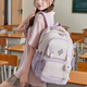 OULUNCHI high-end high-end brand burden-reducing large-capacity new middle school student schoolbag girl junior high school student primary school student backpack brown