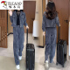 
Woodpecker Fashion Sportswear Set Women's 2025 Spring and Autumn New Internet celebrity style small short jacket wide-leg pants two-piece 6198# Black [Spring and Autumn Style] M [Suggested Jin[Jin equals 0.5 kg]]