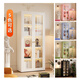 Shengnai steel bookcase glass door dustproof bookshelf storage cabinet wrought iron storage cabinet living room storage cabinet home display cabinet