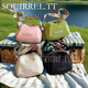 松团团 SQUIRREL.TT女包帆布2025新款贝壳包单肩包斜挎包包休闲运动旅行徒步挎包布包 白色