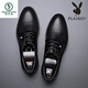 Spechtsandalen Lederschuhe Sommer hohl Lederschuhe Herren atmungsaktive Innere erhöhte formelle Lederschuhe Herrengeschäft Casual Hole Schuhe Schwarz 9928 Sommer Hollow Flat Ferse Style 37