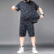 
Liyuantian new product short-sleeved T-shirt for summer men plus fat plus size ice silk shirt fat man trendy ice-sleeved half-sleeved fat man quick dry black suit 829 M average size