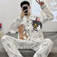 Wei Jie pajamas for boys and boys in 2025 spring and autumn new long-sleeved animation for men, large-size teenagers can wear outside [9923] L 4L [Suggested 195-218 Jin [Jin equals 0.5 kg]]