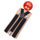 Zhuoyansi Men's Belt Groomsmen's Suspenders Suspenders Elderly Pants Elastic Suspender Clip Men's and Women's Suspenders Anti-Slip Suspenders Black