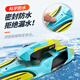 Remote control boat, high-horsepower, large-scale, high-speed speedboat on the water, rechargeable, launchable, children's and boys' ship model toy, entry-level dual-server speedboat - blue, long-range version, high-end three-power version, including three sets of batteries/charging