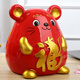 Kuiying (kuiying) zodiac rat piggy bank only enters but not leaves, can be taken with large capacity home children's gift cute piggy bank ornaments golden small (not desirable) 19*19*20cm