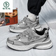 
Woodpecker Sneaker Men's Shoes 2025 Summer New Breathable Shock Absorbing Travel Jogging Shoes Casual Shoes Breathable Mesh Daddy Shoes Gray 42