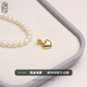 Slightly gifted love pendant for women, gold pendant without necklace, small gold bean, 925 sterling silver buckle, heart-shaped silver ornament single pendant, sterling silver plated with 24K real gold