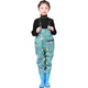Chuangjingyi chooses to catch the sea rain children children play underwater water pants kindergarten children half body waterproof one-piece clothes for men and women to catch the sea rain children sky blue overalls zipper pocket 40 24 shoe inner length 15 cm