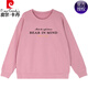 Pier Cardin women's round neck sweatshirt top spring and autumn style 2025 new Korean version loose and fashionable middle-aged mother casual LYS-15868 big red L suggestion 95-110Jin [Jin equals 0.5 kg]