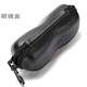 
Budi high-end brand sunglasses box pu black compressive zipper box fashion leather eva mirror box custom logo black 100 sunglasses box