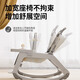 Qiaole Bear Baby Scheding Baby Silling Lounge Sillón 0-3 años Rocking Bocking Cunsing Coaxing Artifacto Shaking Cradle Silla Silting Silver Gray [insignia seis en uno]