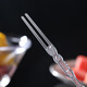 Meliya disposable forks and spoons individually packaged food-grade cake dessert takeaway spoons table spoons fruit picks crystal clear fruit forks 200 pieces