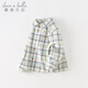 David Bella spring and autumn boys' plaid shirts, medium and large children's cotton shirts, children's tops, children's clothing