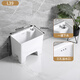 Fenglanqing household ceramic mop pool large and small size narrow length 20cm mop pool balcony bathroom high-foot mop basin mop pool L39 (length 45 width 29 height 40)