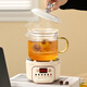 Mini multi-functional health pot all-glass electric ceramic stove health kettle small office tea maker 2024 new teapot mini flower teapot health cup for one person smart electric ceramic stove + 0.65L glass cup + glass tea drain