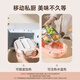 Double gun 304 stainless steel lunch box with lid insulation bucket rice bucket lunch box large capacity work and school lunch box Xiong Xiong style four-frame (send soup bowl + chopstick spoon) 1350ml