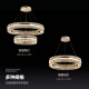 French light luxury crystal chandelier, post-modern living room, dining room, bedroom model room, designer high-end Zhongshan lamp [full spectrum] single layer diameter 60cm supports Tmall Genie - infinite dimming + free remote control