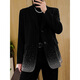 An Chuxia's star-studded high-end suit men's fashionable design niche super good-looking top black suit jacket loose black S