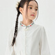 INMAN (INMAN) Children's Clothing New Chinese Style Shirt Girls Autumn Clothes Chinese Style Embroidered Shirt Medium and Large Children Long Sleeve Off White 120