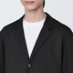 Muji Herrenjacke Langschläfe Herrenjacke Herren Frühling und Herbstanzug kleiner Anzug AC1W3A4S Black M (170/92a)
