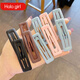 Halo Girl Mattes Haarclip für Frauenrücken gebrochener Haarseitenbalken Clip einfache Haarclip BB Clip Sommerkopfschmuck Waldstil [Matt] Schwarz - 2 Stücke