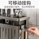 Shuaishi kitchen knife rack storage rack knife and chopstick storage rack chopsticks and spoon utensil storage rack multi-functional countertop wall hanging drain gray