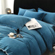 Antarctica Class A milk velvet four-piece winter thickened and warm baby velvet flannel double-sided plus velvet quilt cover sheet set Beloved-Royal Blue 1.8m bed four-piece set quilt cover 200*230cm