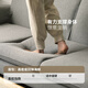 Textura de madera Genji Sofá Simple Simple Small Apartment Sala Sala de estar Sofá Nordic Tres personas Muebles Combinación Conjunto de tres personas (almohada Mist que Gray*2+Amarillo*1) Mist Grey Combinación 193cm