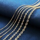 Xue Cong Korean pure 14k gold gold necklace versatile simple O-shaped plain chain naked chain sweater chain clavicle chain k pure gold necklace 42cm 1.5mm