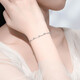 LAOLATU star platinum bracelet for women PT950 platinum jewelry with engraved light luxury Chinese Valentine's Day gift for girlfriend and wife Platinum star bracelet limited stock