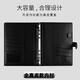 PAPERBOAT真皮笔记本手工活页头层牛皮记事本商务简约高档办公会议记录本公司礼品笔记本手帐封面可定制logo 【A5】酒红色-按扣（软荔枝纹）
