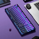 腹灵mk870pro黑莓侧刻机械键盘蓝牙有线无线客制化电脑游戏静音办公 【三模】黑曜石Pro+紫气东来 TTC快银轴V2【触发更快】 87键