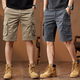 Lingkaqi American Retro Trendy Brand Tooling Shorts für Männer losen 2024 Sommer Neues Mehrfach-T-Fünf-Punkte-Hosen Casual Mid-Pant