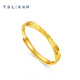 Xie Ruilin (TSL) Gold Ring Women's Crushed Ice Series 5G Pure Gold Live Ring XP057 2.30g Priced (labor cost is about 650 yuan)