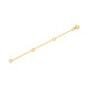 Mengjinyuan 18k gold necklace extension chain gold 750 color gold accessories bracelet extension chain adjustment buckle K red, yellow and white three colors 18K yellow about 0.27g (chain length about 9cm)