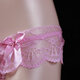 European and American men's perverted sexy lace thong men's underwear with cover, sexy transparent low waist, traceless temptation, pink, jj opening 100-160Jin Jin equals 0.5 kg