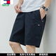 Tommy Shekelly Summer Men's Business and Casual Pure Cotton Working Shorts Cropped Pants Straight Sport Pants 9224 Military Green XL Recommended 130-145Jin [Jin equals 0.5 kg]