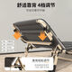 Yuyun Lit pliant simple Bureau Break Break Bed Portable Lounge Claig Hospital Accompaging lit Simple Nap Bed Bed Camp lit [Tube rond renforcé] Gray