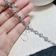 CAJJ Francois Aquamarine Bracelet for Women Gemstone Bracelet Natural Colored Treasure Jewelry 925 Silver Inlaid Jewelry Accessories Aquamarine Bracelet