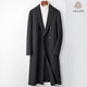 DK High-End-Männer 100% Wollmantel Herren mitten in Winter Trend vielseitiger doppelseitiger Wollschatzmantel Herren braun m
