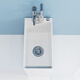 Washing mop pool household bathroom floor basin mop pool narrow and long small balcony mop trough ceramic floor-to-ceiling pool AM27 one-button console sent to the wall faucet