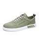 Vieil Pékin Chaussures en tissu Chaussures de planche pour hommes Chaussures pour hommes décontractés résistants aux chaussures de toile de style de style un pied, chaussures plates légères x10 vert 42