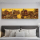 Kaka cross stitch full embroidery precision printing cross stitch new style Ming and Qing classical Nanxiang old dream panoramic living room landscape landscape painting self-embroidery medium cotton thread full embroidery canvas 180x43cm