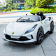 WORK BABY Ferrari children's electric car four-wheel remote control car baby toy car can sit adults and children charging single drive small battery without remote control